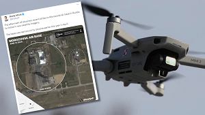 Sukces Ukrainy: 70 dronów zaatakowało kluczową bazę Rosji