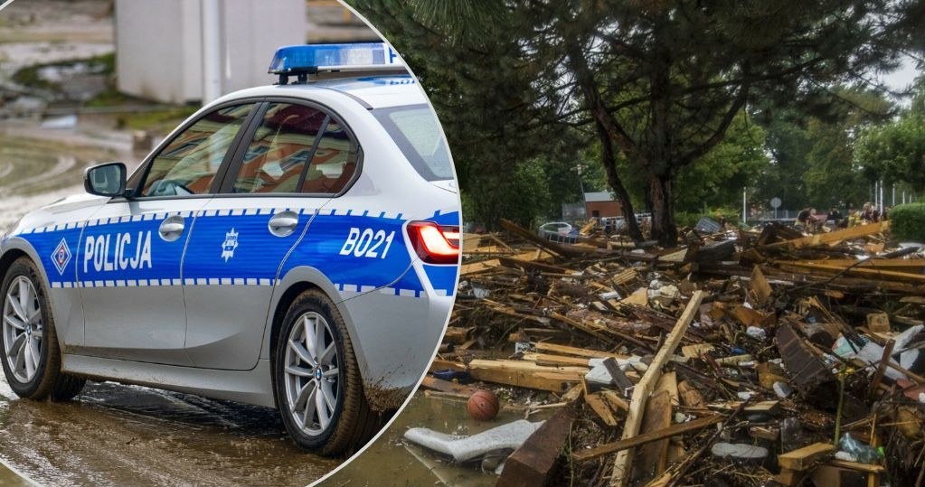 Policja zatrzymała szabrowników po kolejnym incydencie na terenach zalanych