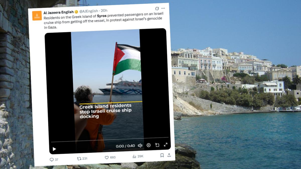 Izraelski statek zawraca z powodu odmowy zejścia na ląd przez Grecję dla turystów